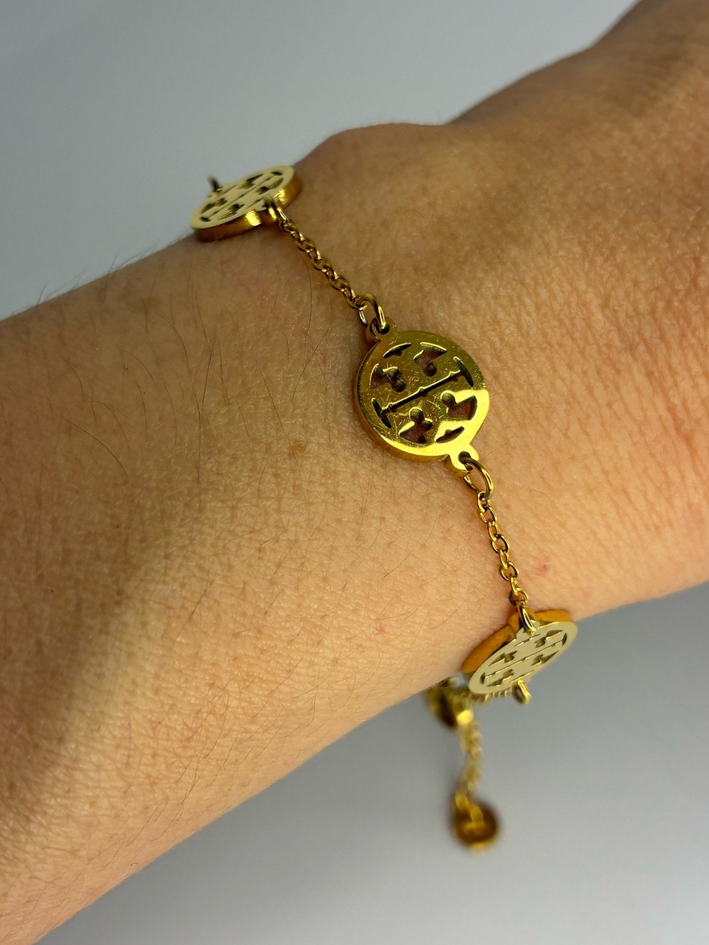 Vintage Gold Charm Link Bracelet